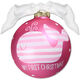 Pink Whale Glass Christmas Ornament Image 3 of 3